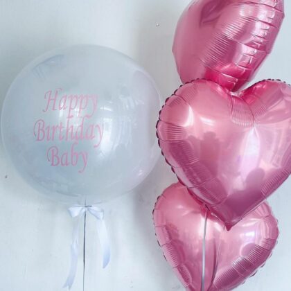 Pink and double bubble set