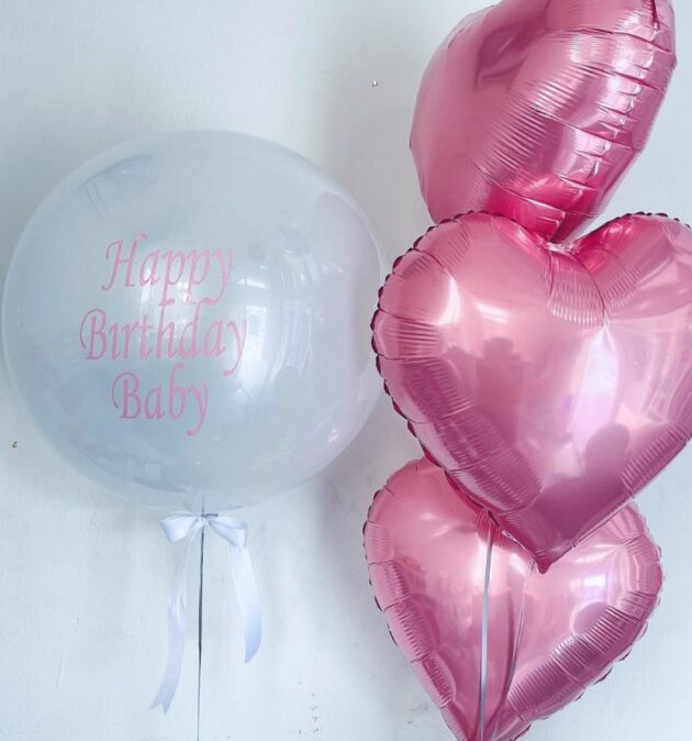 Pink and double bubble set