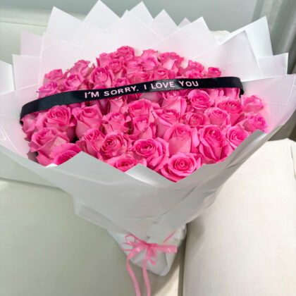 Pink hues bouquet (with banner)