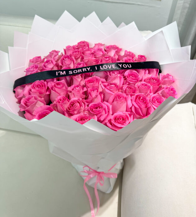 Pink hues bouquet (with banner)